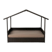 Huntley Pet Rattan Wicker Cabana Raised Pet Bed | GW STORE