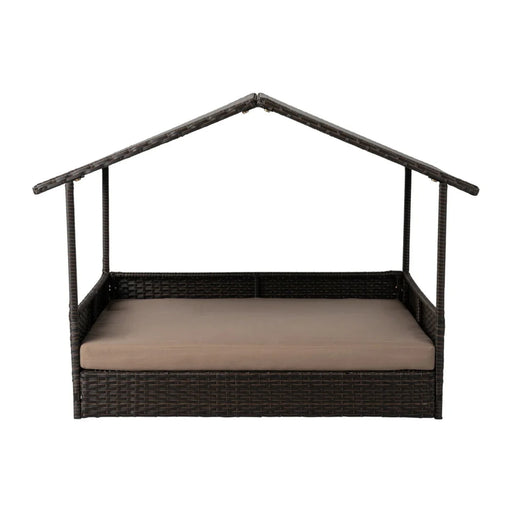 Huntley Pet Rattan Wicker Cabana Raised Pet Bed | GW STORE