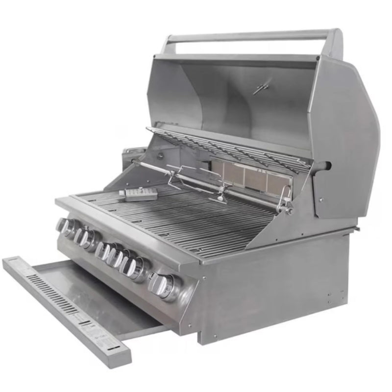 Lion L90000 40-Inch 5-Burner Stainless Steel Built-In Propane Gas Grill