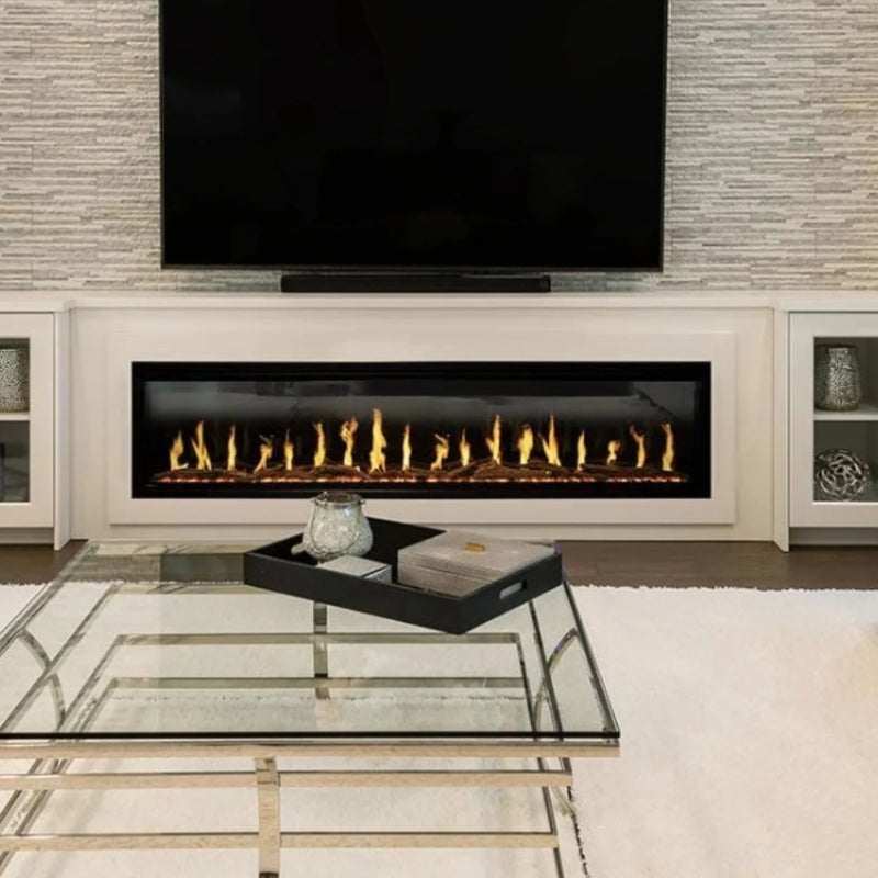 Modern Flames 76 Inch Orion Slim HelioVision Linear Electric Fireplace | GW STORE