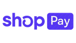 Shop Pay logo in purple and white on a transparent background