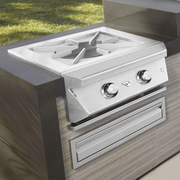 Twin Eagles Built-In Gas Power Burner with Reversible Heavy Duty Grate & Stainless Steel Lid | GW STORE