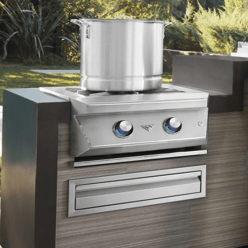 Twin Eagles Built-In Gas Power Burner with Reversible Heavy Duty Grate & Stainless Steel Lid | GW STORE
