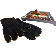 GrillPro Black Leather BBQ Gloves | GW STORE