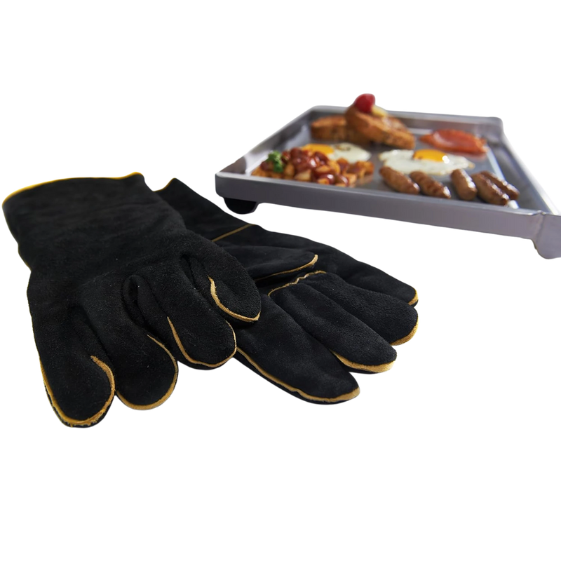 GrillPro Black Leather BBQ Gloves | GW STORE