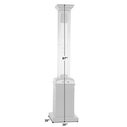 Well Traveled Living Hammered Bronze Finish Square Flame Propane Patio Heater | GW STORE