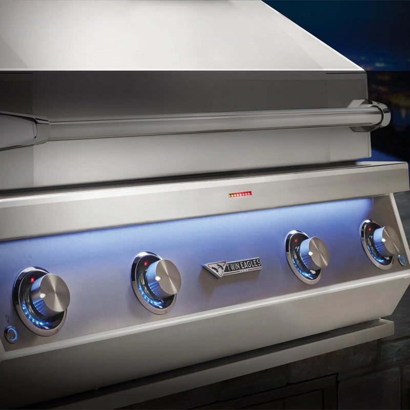42" Eagle One Super Premium Gas Grill w/ Black Glass Infrared Rotisserie Burner & Sear Zone - (On Grill Base) B Stock | GW STORE