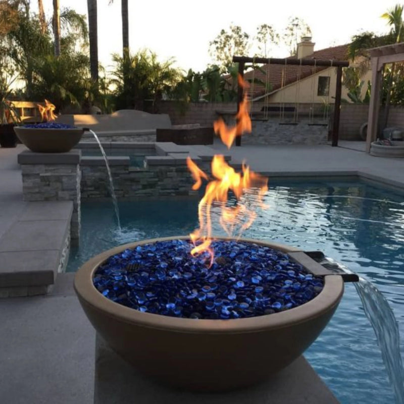 The Outdoor Plus Concrete Sedona Fire & Water Bowl Natural Gas | GW STORE