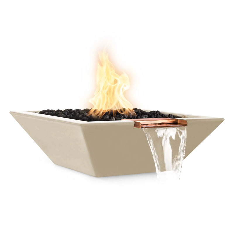The Outdoor Plus Natural Gas Concrete Maya Fire & Water Bowl | GW STORE