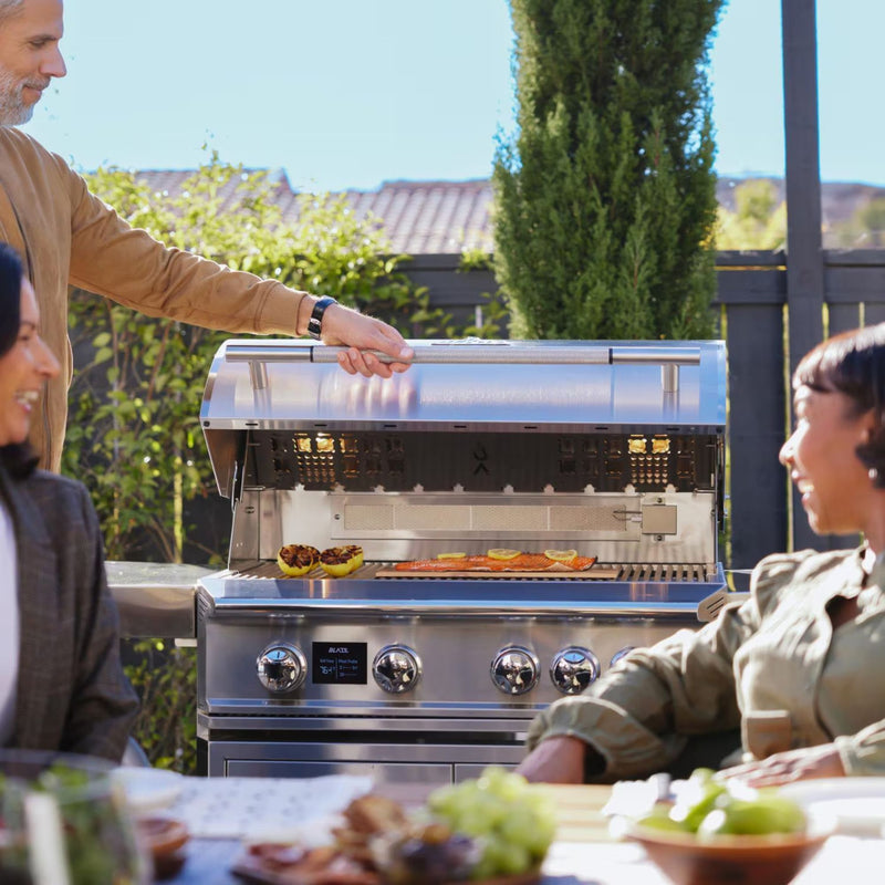 Blaze LTE PRO 32-Inch 4-Burner Freestanding Gas Grill w/ Digital Temperature Screen & Rear Infrared Burner | GW STORE