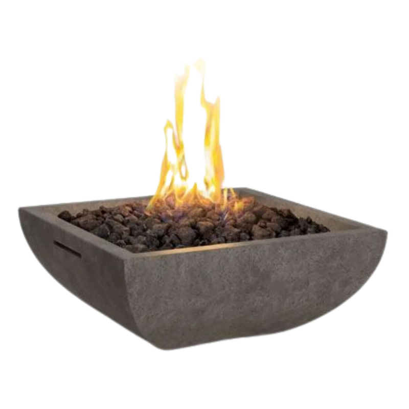 American Fyre Desings 30 Inch Bordeaux Petite Square Fire Bowl | GW STORE