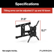 Furrion Aurora Universal Full-Motion Outdoor TV Wall Mount #F2AA001ABBK | GW STORE