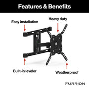 Furrion Aurora Universal Full-Motion Outdoor TV Wall Mount #F2AA001ABBK | GW STORE