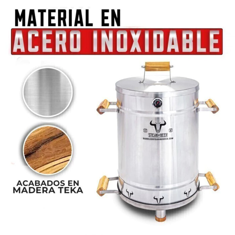 Steak & Beer Large Roasting Barrel 14–16 kg (30–35 lb) – INOX Line
