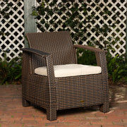 Well Traveled Living Bondi Deluxe Armchair in Mocha Wicker | GW STORE