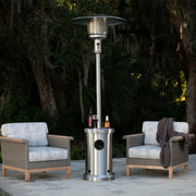 Well Traveled Living Stainless Steel Patio Heater w/ Led Table | GW STORE