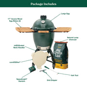 Big Green Egg Large Charcoal Grill in an intEGGrated Nest+Handler With Mates Package | GW STORE