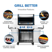 Napoleon New Prestige® 500 RSIB Freestanding Gas Grill w/ Infrared Side and Rear Burner | GW STORE