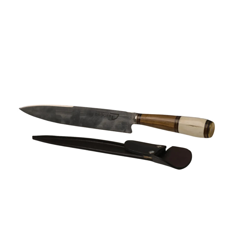 Filos y Más Stainless Steel Knife with Wooden and Bone Handle, 7.9 Inches | GW STORE