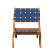 Well Traveled Living Sava Folding Chair in Navy Blue Webbing | GW STORE