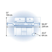 Napoleon Prestige PRO™ 825 RSBI Premium Freestanding Gas Grill with Power Side Burner, Infrared Rear & Bottom Burners | GW STORE