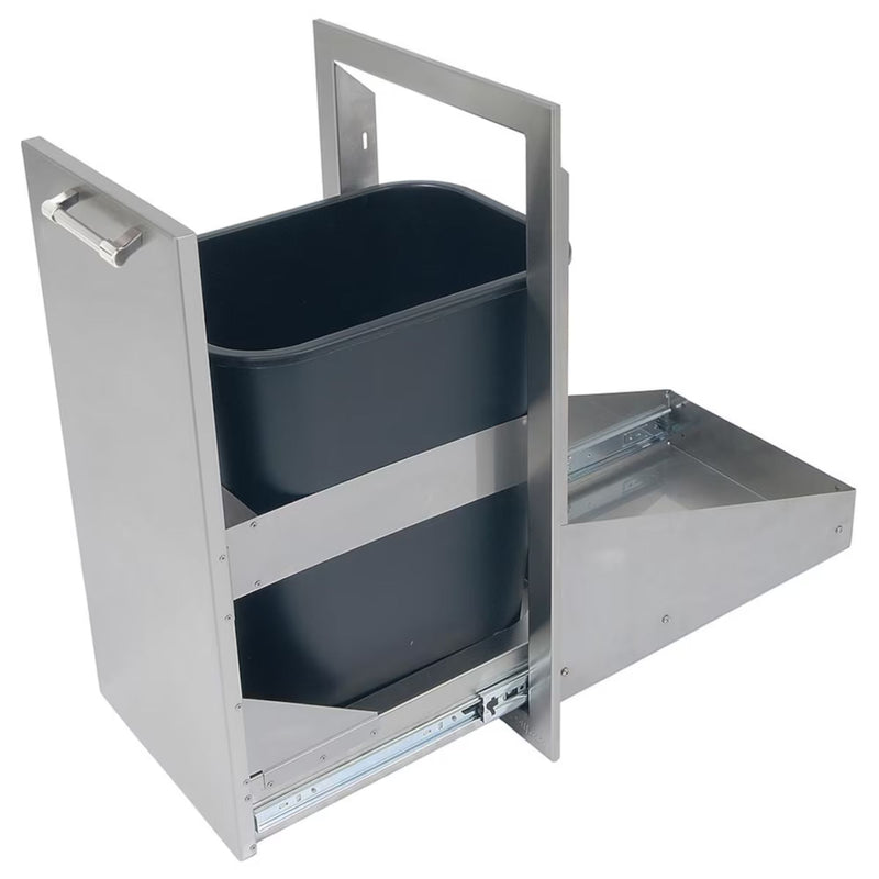 Alfresco 15-Inch Stainless Steel Soft-Close Roll-Out Trash Center | GW STORE