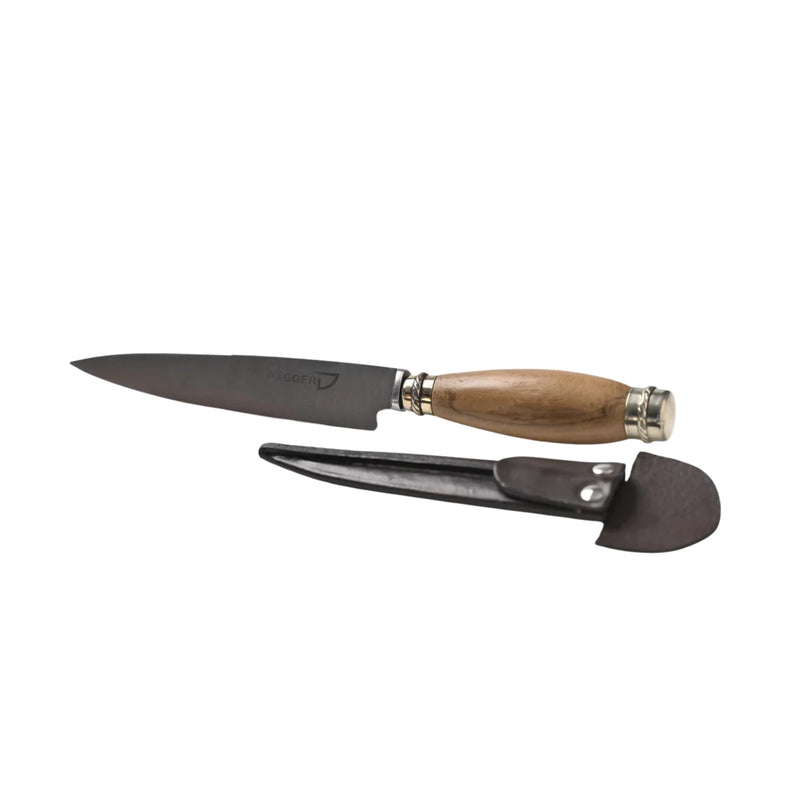 Filos y Más Stainless Steel Knife with Wooden Handle, 5.5 Inches