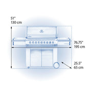 Napoleon Prestige PRO™ 665 RSIB Freestanding Gas Grill with Infrared side and Rear Burner | GW STORE