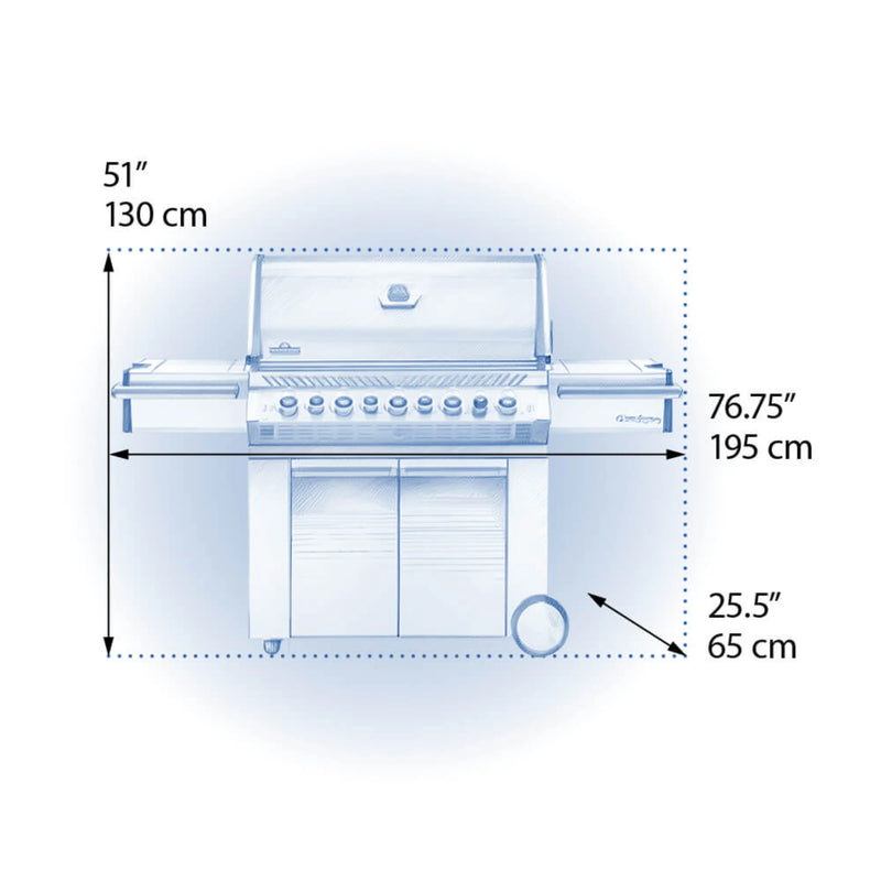 Napoleon Prestige PRO™ 665 RSIB Freestanding Gas Grill with Infrared side and Rear Burner | GW STORE