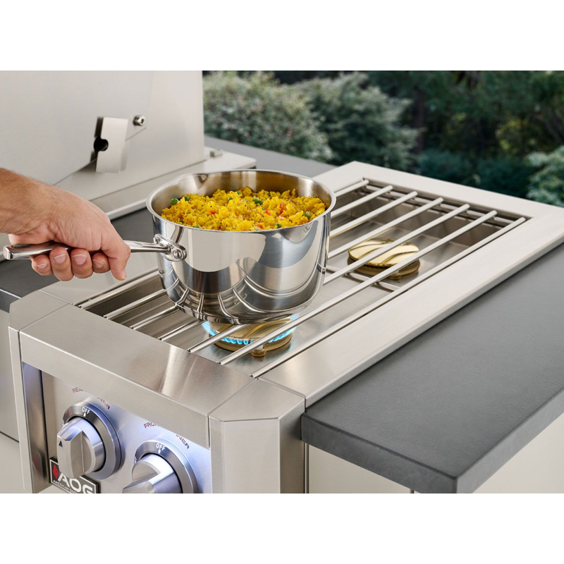 AOG L-Series Built-In Gas Double Side Burner with LED Multi-Color Light Bar | GW STORE