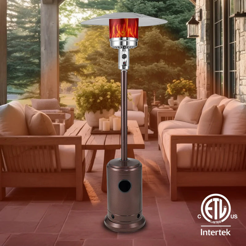 Well Traveled Living Aged Chestnut Finish Propane Gas Patio Heater | GW STORE