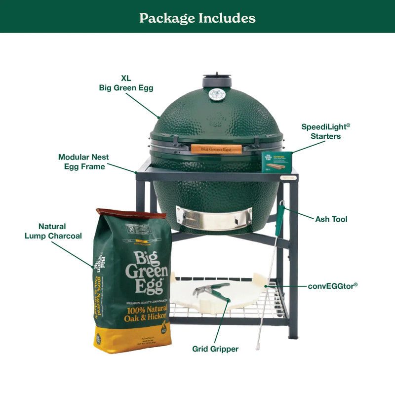 Big Green Egg XLarge Charcoal Grill in Modular Nest Package | GW STORE