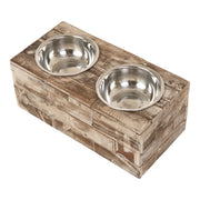 Huntley Pet Berjen Large Double Feeder | GW STORE