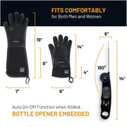 Grillnovations Digital Thermometer and Grilling Gloves Set | GW STORE