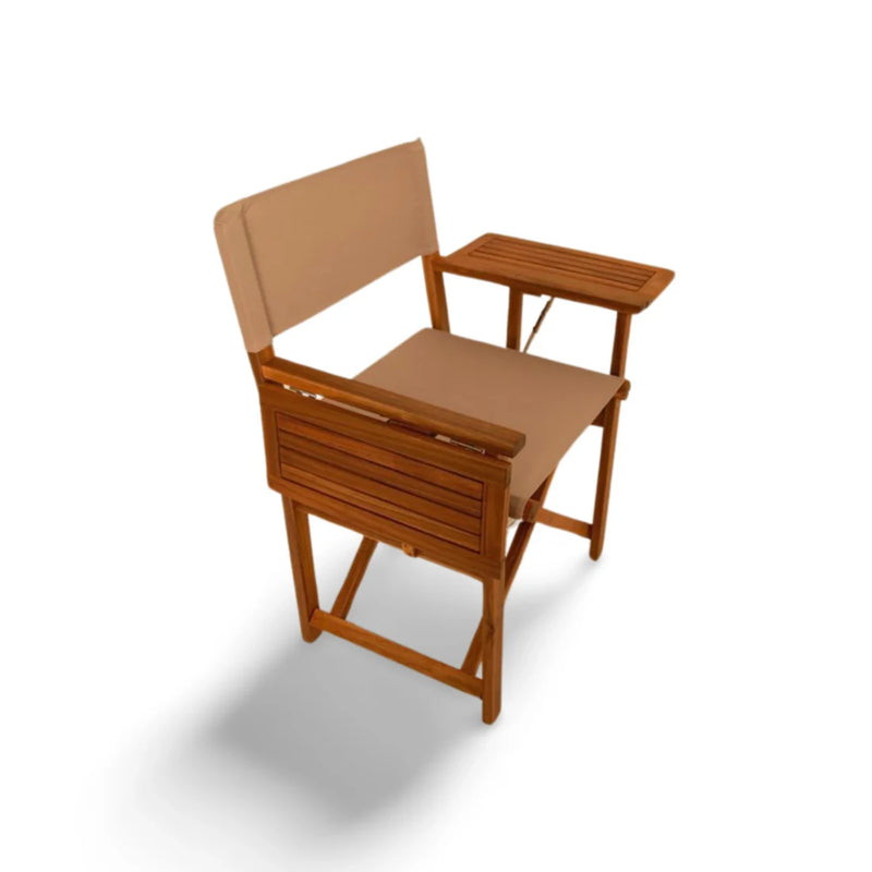 Well Traveled Living Walker Outdoor Folding Directors Chair w/ Side Tables | GW STORE