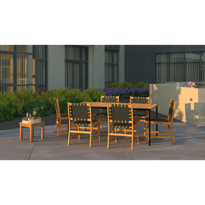Well Traveled Living Sava Dining Side Chair in Black Webbing | GW STORE