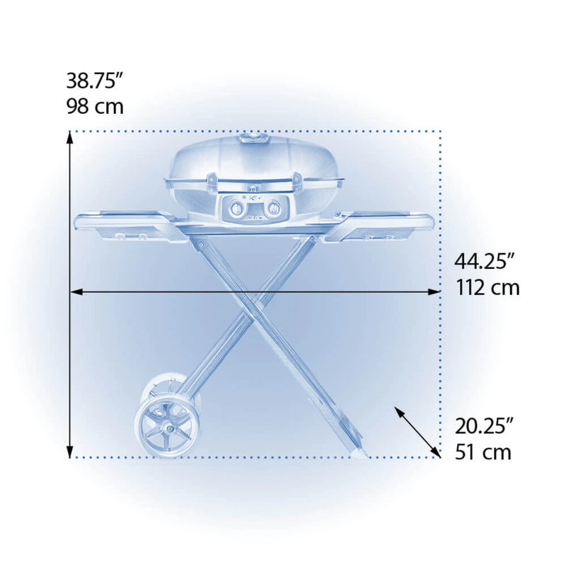 Napoleon TQ285X-BL-1 Portable Gas Grill With Scissor Cart - Blue | GW STORE
