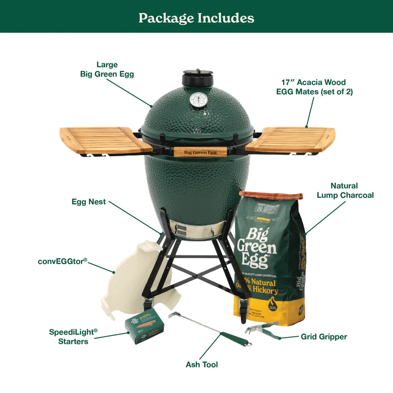 Big Green Egg Large Charcoal Grill in Nest With Mates Package | GW STORE