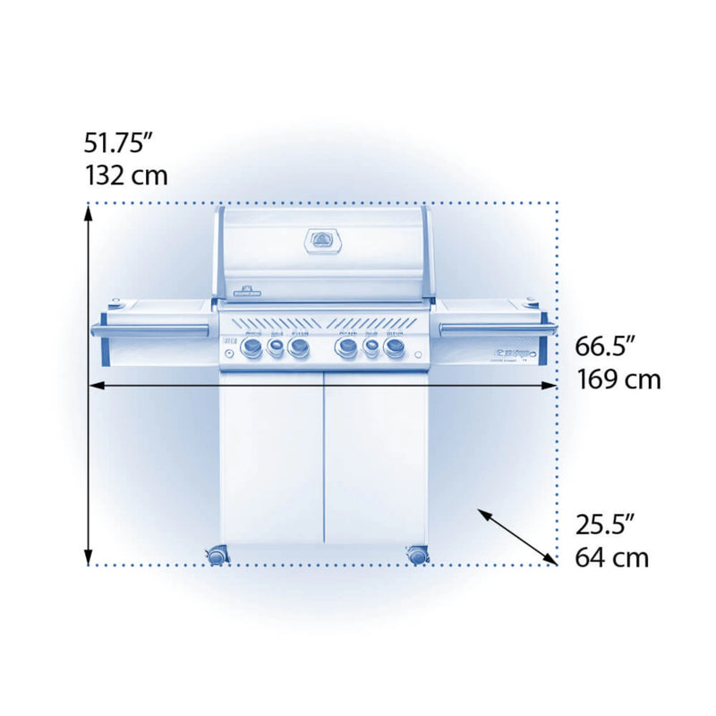 Napoleon Prestige PRO™ 500 RSIB Freestanding Gas Grill with Infrared side and Rear Burners | GW STORE
