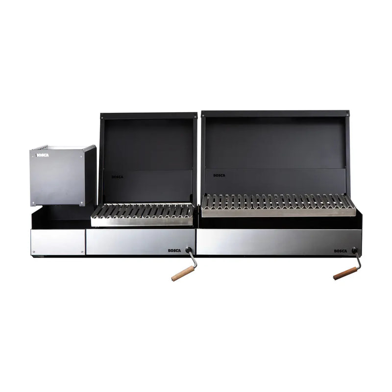 Bosca Pack Block Wood Brazier 250 + Block 500 20" Built-in Charcoal Grill + Block 750 30" Built-in Grill | GW STORE