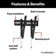 Furrion Aurora® Universal Outdoor TV Fixed Tilt Mount - For 43-65” TVs #F2AA002ABBK | GW STORE