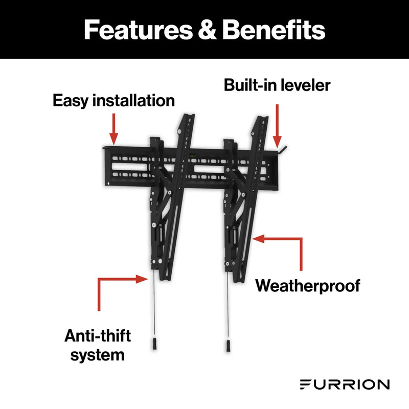 Furrion Aurora® Universal Outdoor TV Fixed Tilt Mount - For 43-65” TVs #F2AA002ABBK | GW STORE