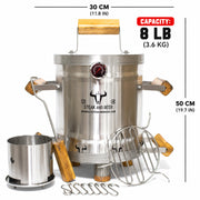 Steak & Beer Mini Roasting Barrel 3–4 kg (6–8 lb) – INOX Line | GW STORE