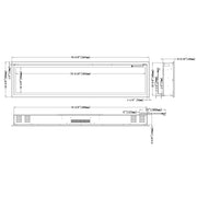 Modern Flames 76 Inch Orion Slim HelioVision Linear Electric Fireplace | GW STORE