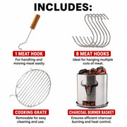 Steak & Beer Mini Roasting Barrel 3–4 kg (6–8 lb) – INOX Line | GW STORE