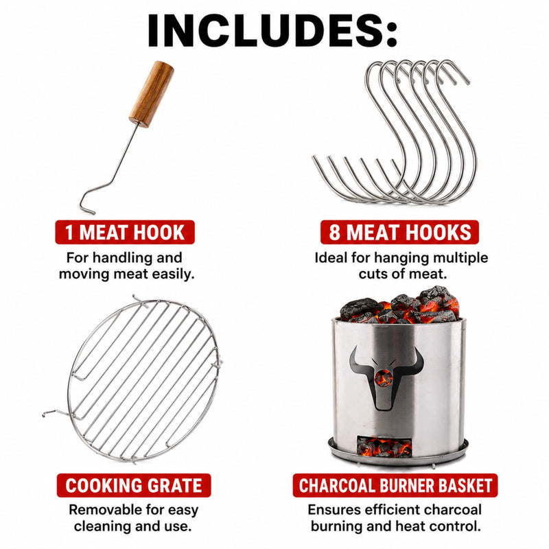 Steak & Beer Mini Roasting Barrel 3–4 kg (6–8 lb) – INOX Line | GW STORE