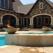 The Outdoor Plus Cazo Concrete Natural Gas Fire Bowl | GW STORE