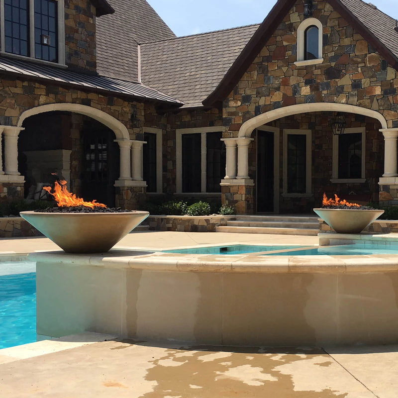 The Outdoor Plus Cazo Concrete Natural Gas Fire Bowl | GW STORE