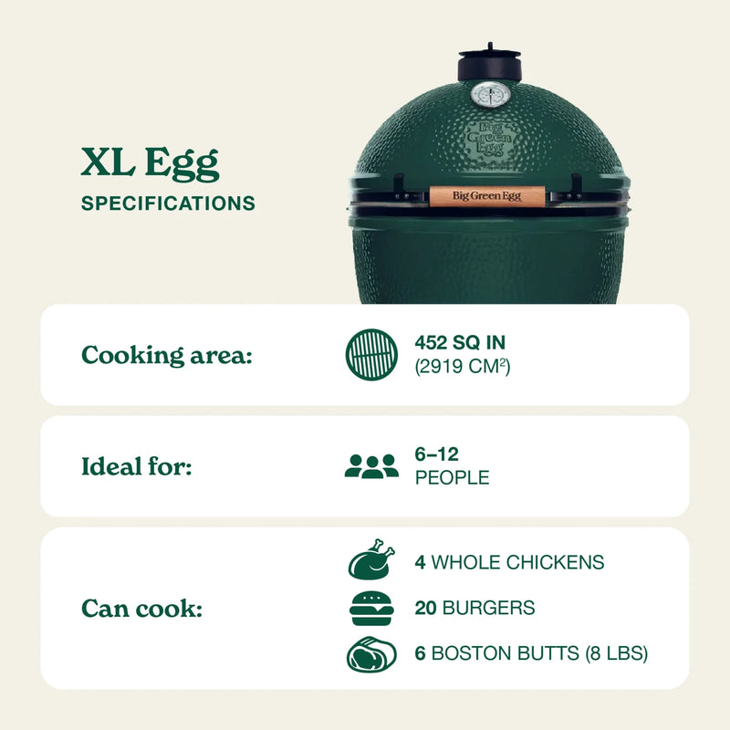 Big Green Egg XLarge Charcoal Grill in Corner Modular Nest Package | GW STORE