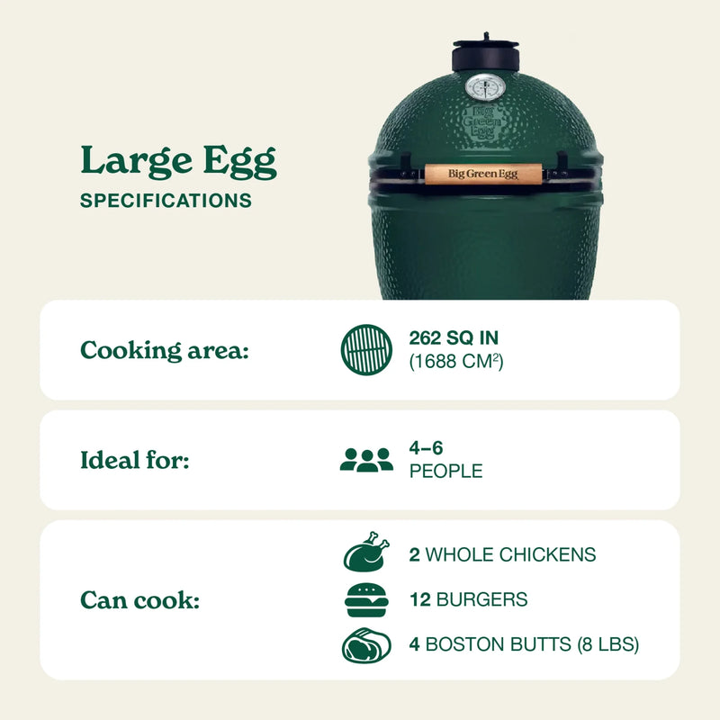 Big Green Egg Large Charcoal Grill in Nest With Mates Package | GW STORE